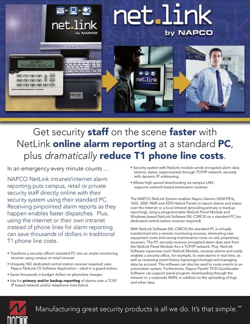 NAPCO NETLINK User manual