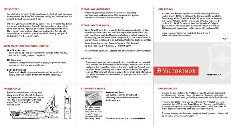 Victorinox SWISSTOOL User manual