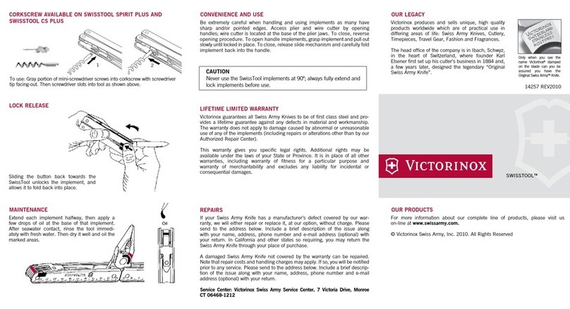 Victorinox SWISSTOOL - REV 2010 manual