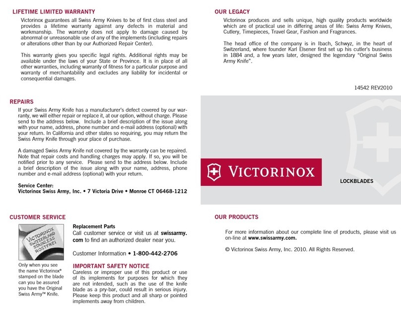 Victorinox LOCKBLADE - REV 2010 User manual