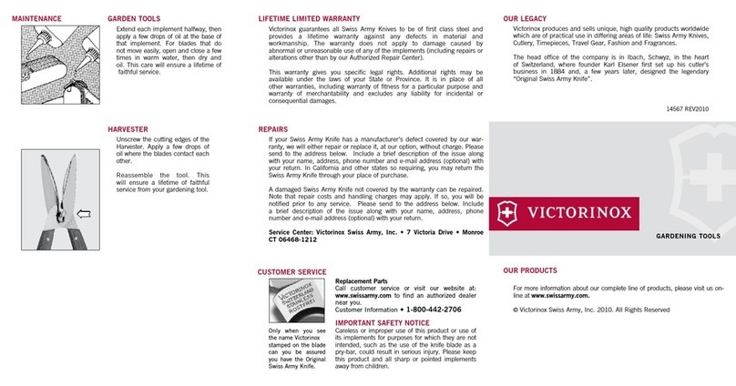Victorinox GARDENING TOOLS manual