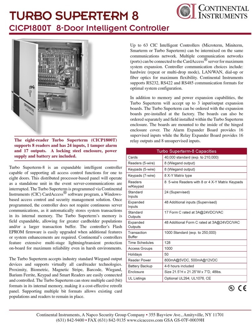 Continental Instruments CICP1800T User manual