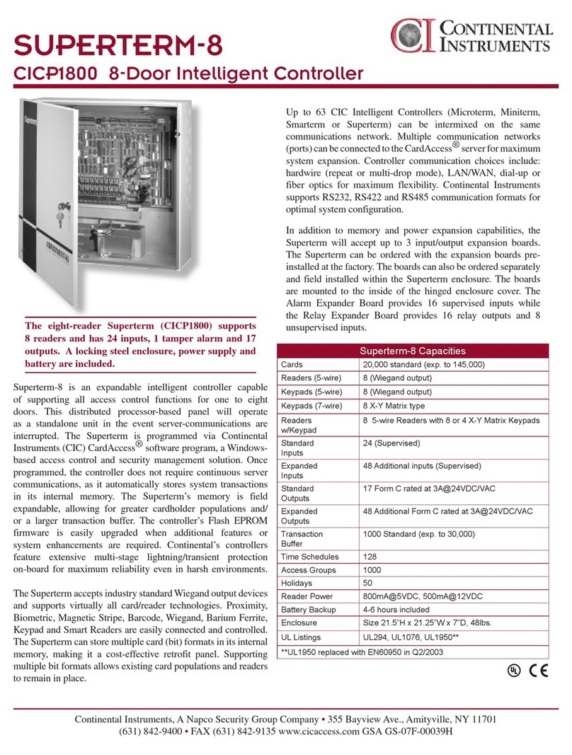 Continental Instruments CICP1800 User manual