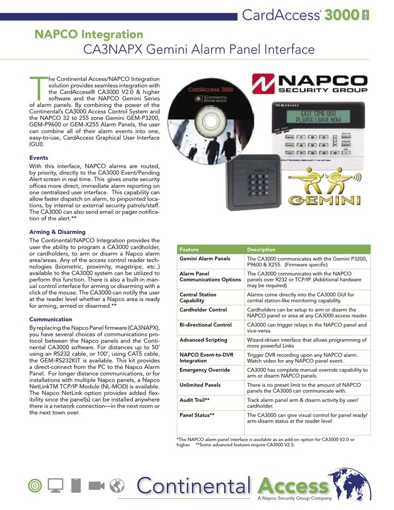 NAPCO CA3000 - BROCHURE 1 brochure