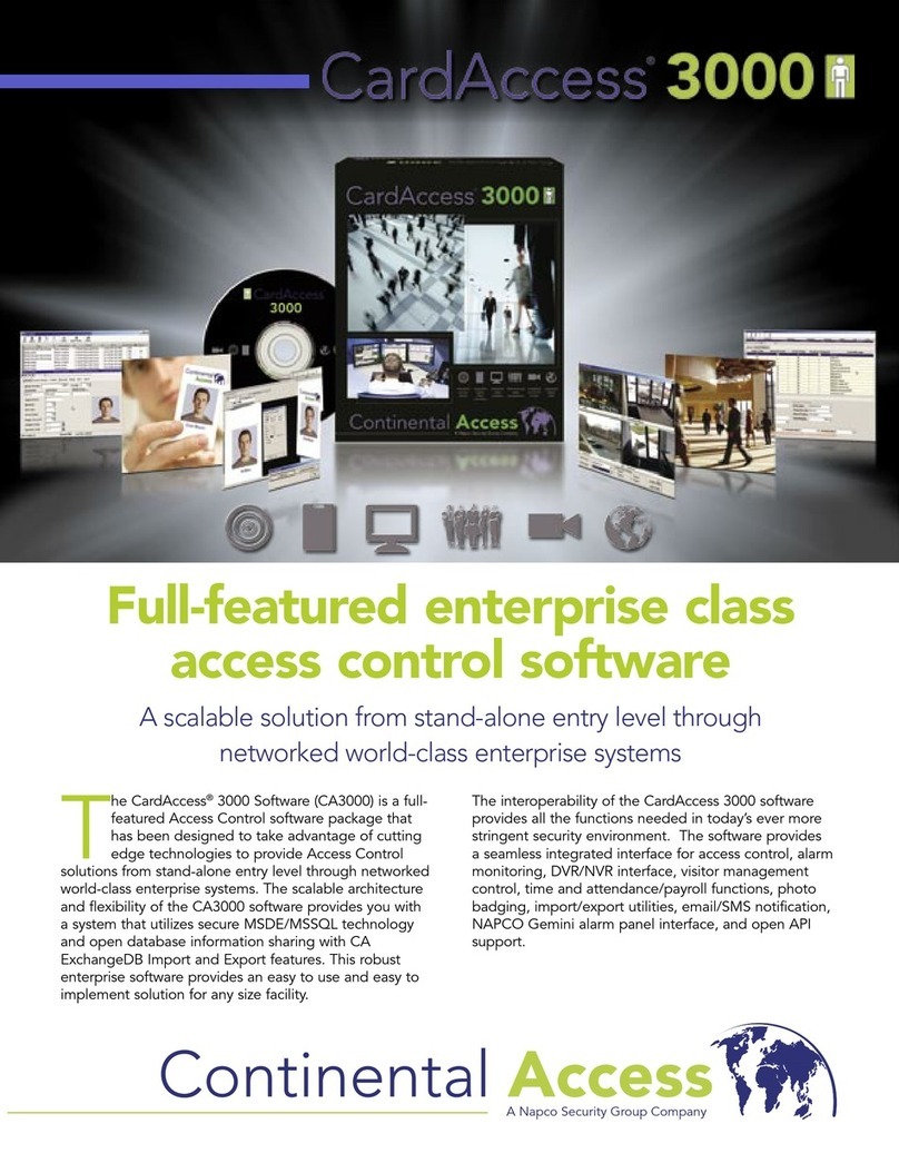 NAPCO CARDACCESS 3000 - ARCHITECTURAL AND ENGINEERING SPECIFICATION... User manual