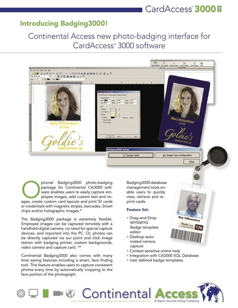 NAPCO BADGING3000 User manual