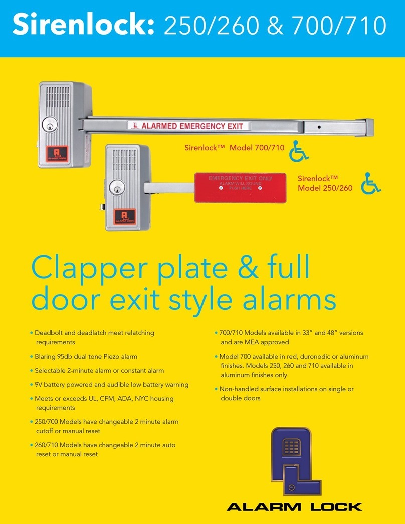 Alarm Lock Sirenlock 710 User manual