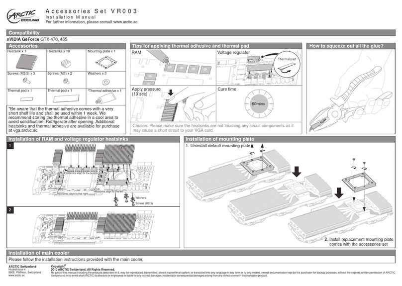 Arctic VR003 installation manual