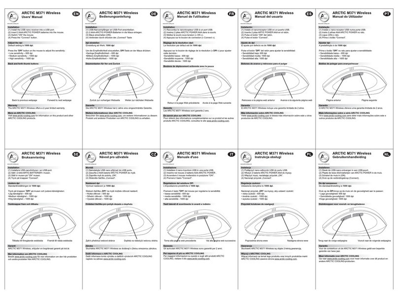 Arctic M371 WIRELESS User manual