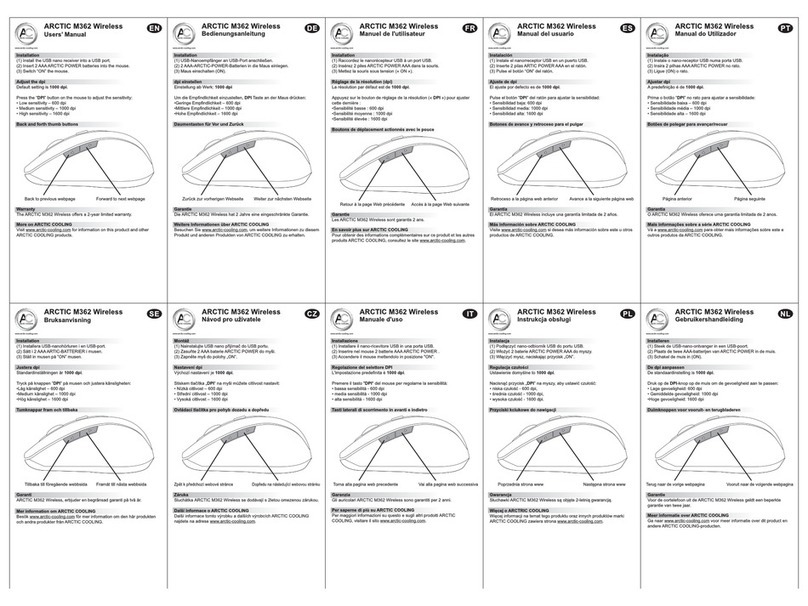 Arctic M362 WIRELESS manual