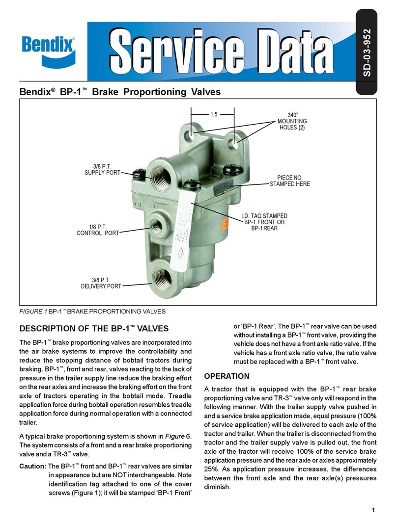 BENDIX BP-1 BRAKE PROPORTIONING VALVES User manual