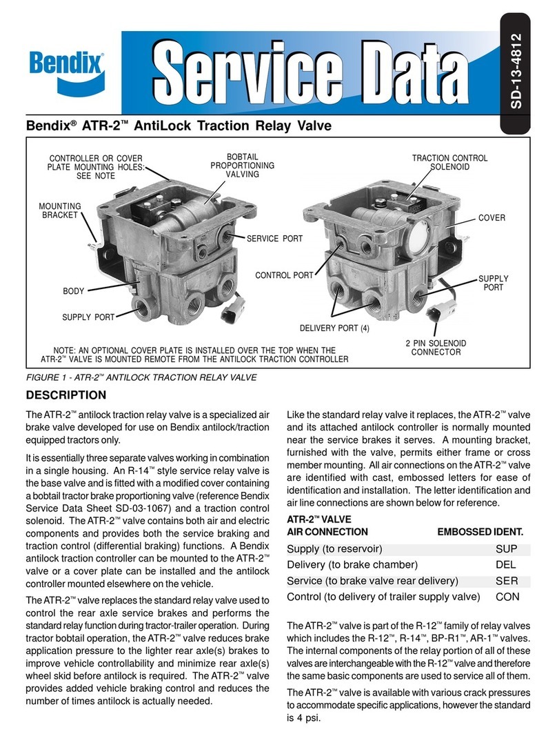 BENDIX ATR-2 ANTILOCK TRACTION VALVE Service data sheet BENDIX ATR-2 ANTILOCK TRACTION VALVE Service data sheet
