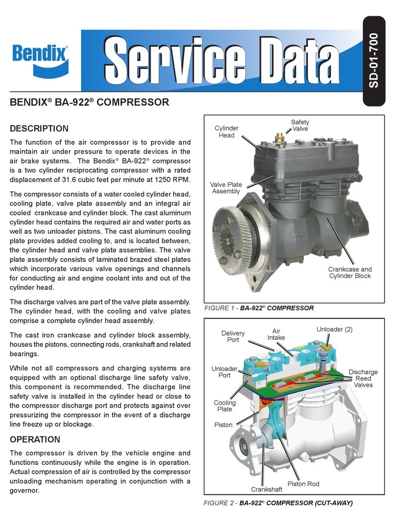 BENDIX BA-922 COMPRESSOR User manual
