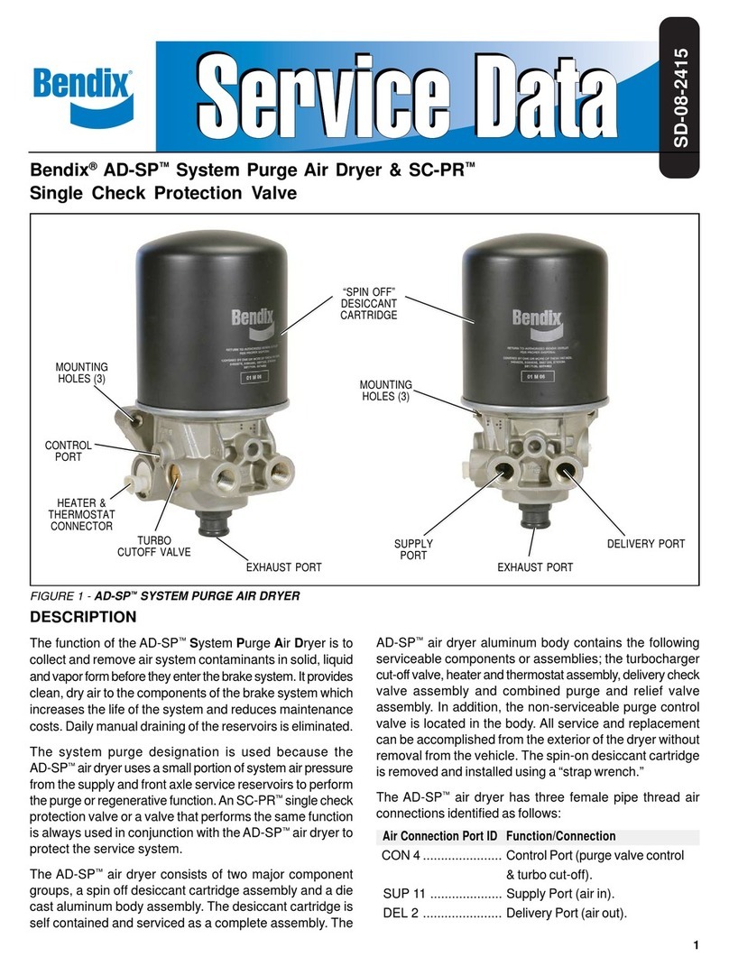 BENDIX AD-SP SYSTEM PURGE AIR DRYER manual