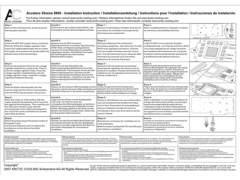 Arctic ACCELERO XTREME 8800 installation instructions