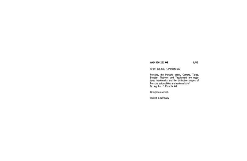 Porsche 911 TURBO - 2003 User manual