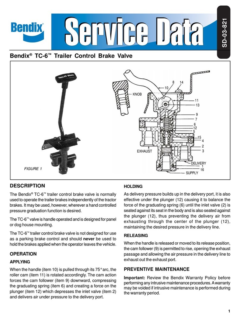 BENDIX TC-6 BRAKE VALVE manual