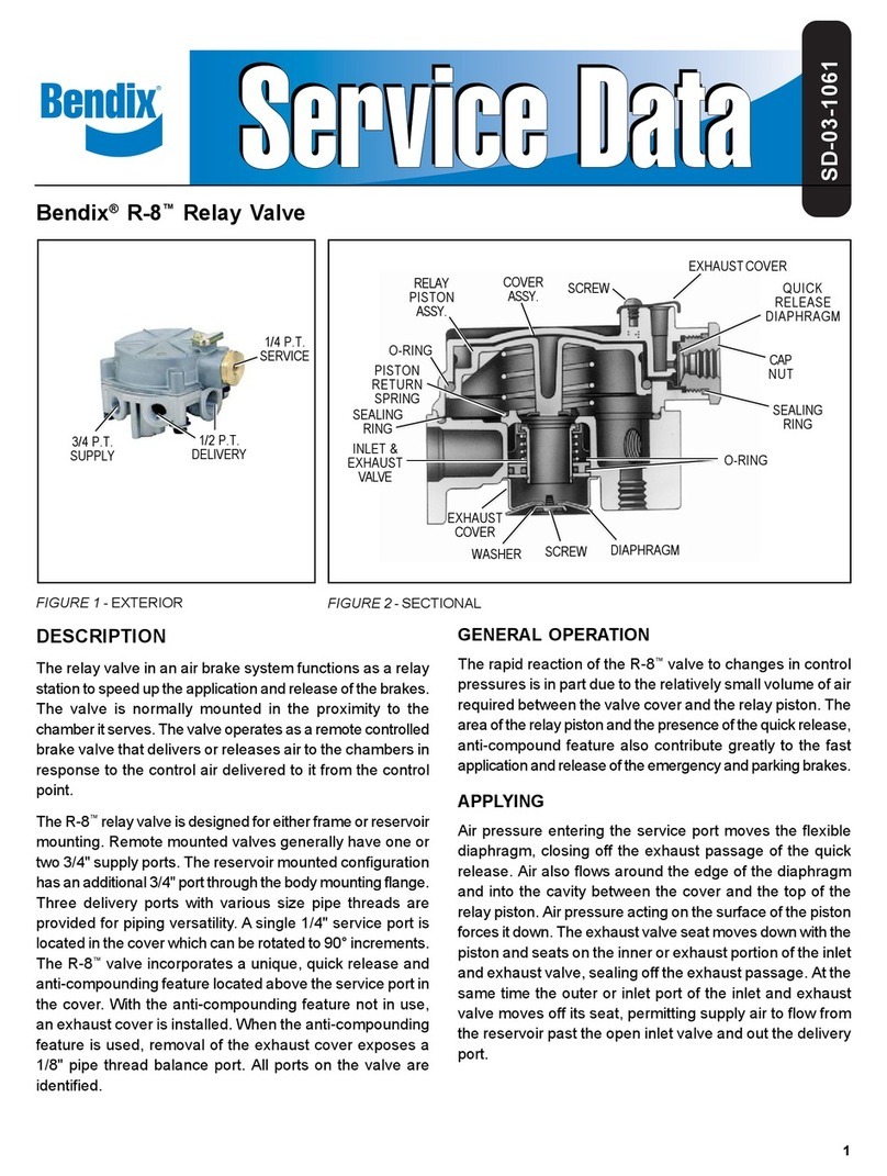 BENDIX R-8 RELAY VALVE User manual