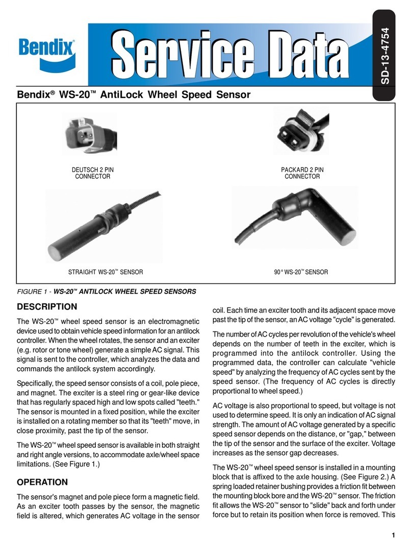 BENDIX WS-20 WHEEL SPEED SENSOR manual