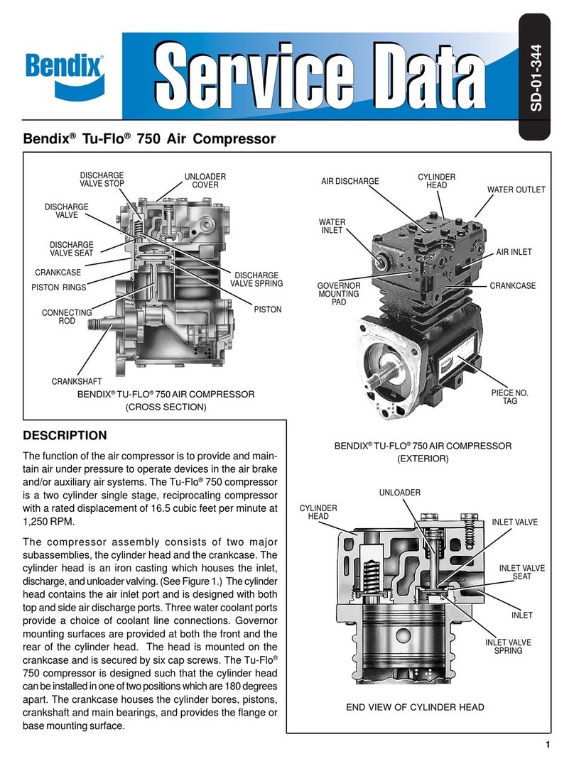 BENDIX TU-FLO 750 COMPRESSOR User manual