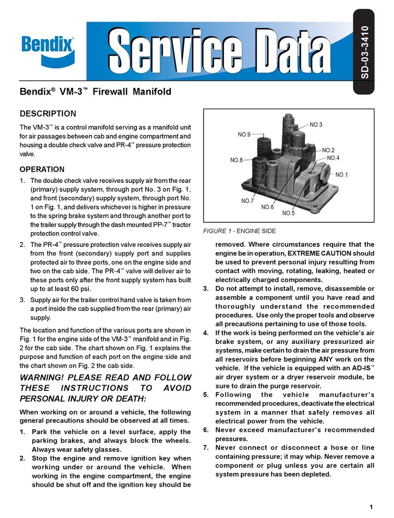 BENDIX VM-3 FIREWALL MANIFOLD instructions
