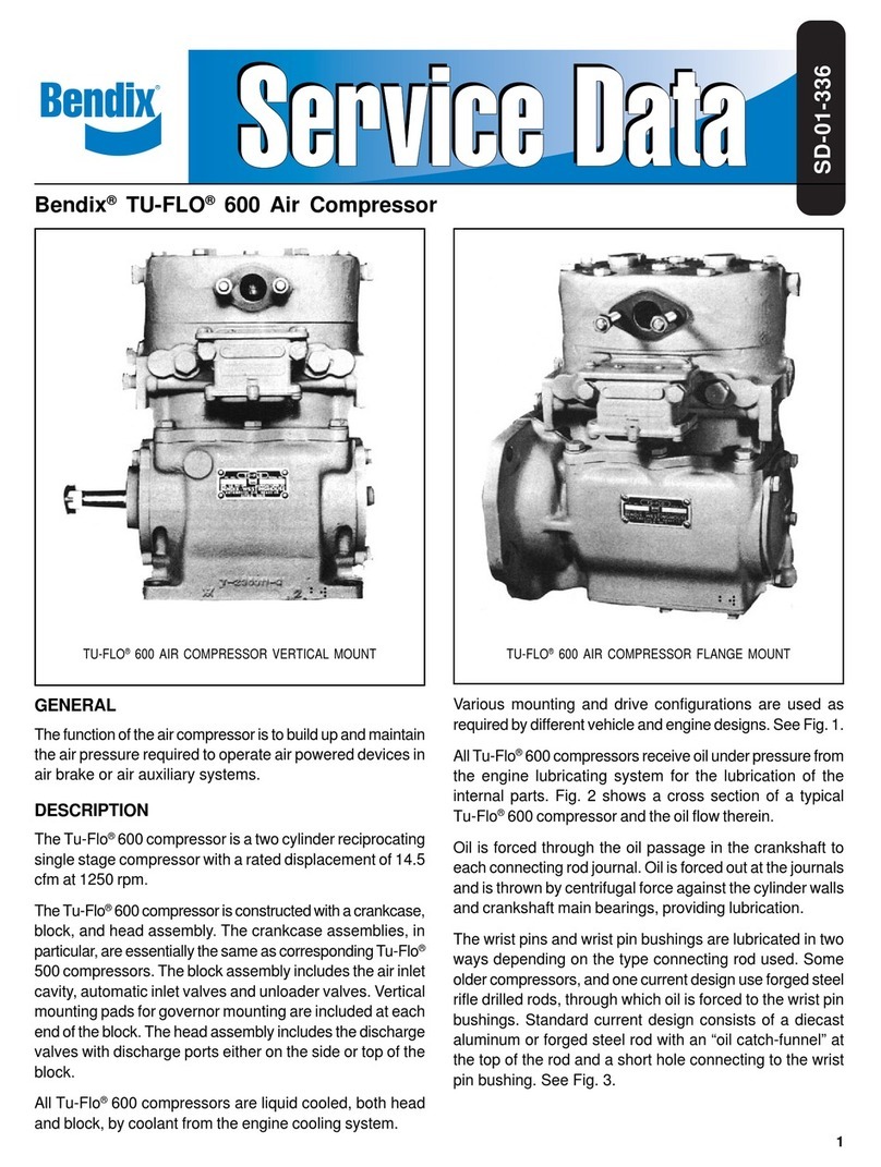 BENDIX TU-FLO 600 AIR COMPRESSOR User manual