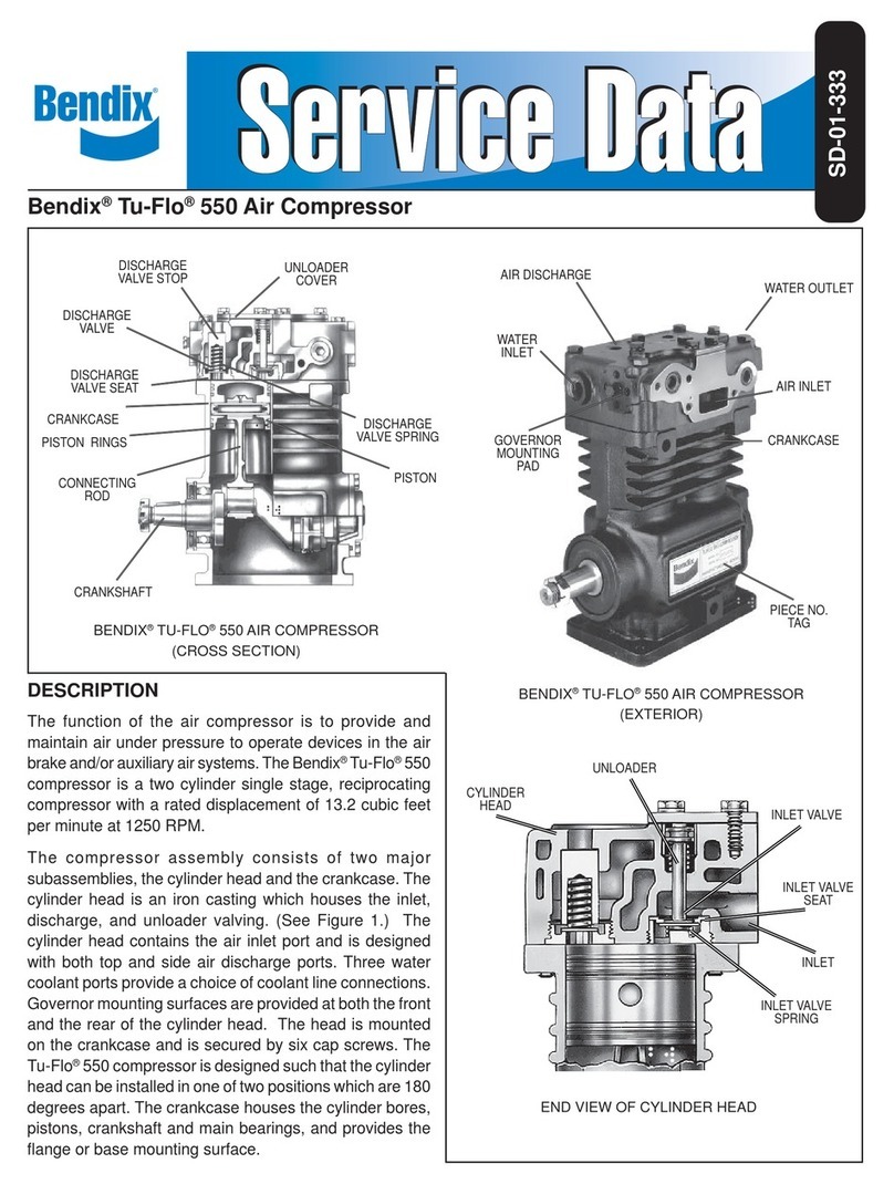BENDIX TU-FLO 550 COMPRESSOR User manual