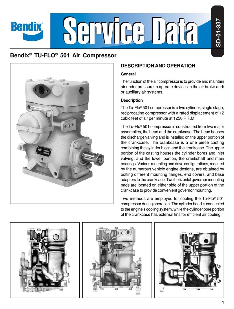 BENDIX TU-FLO 501 AIR COMPRESSOR User manual