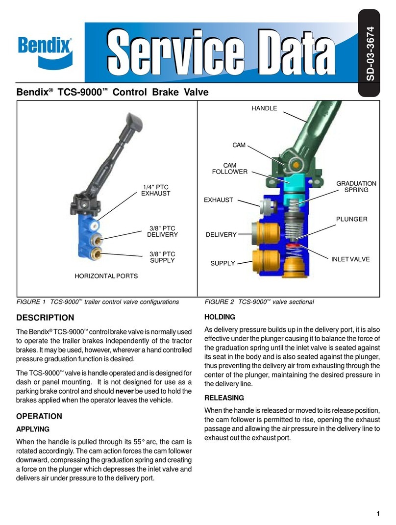 BENDIX TCS-9000 CONTROL BRAKE VALVE User manual