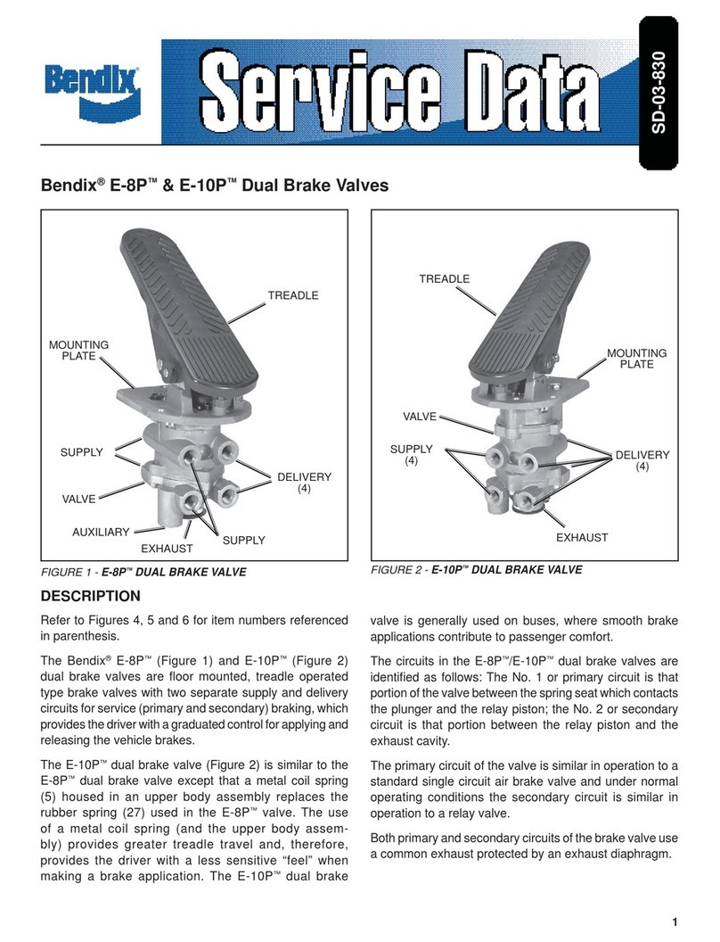 BENDIX E-10P DUAL BRAKE VALVES User manual