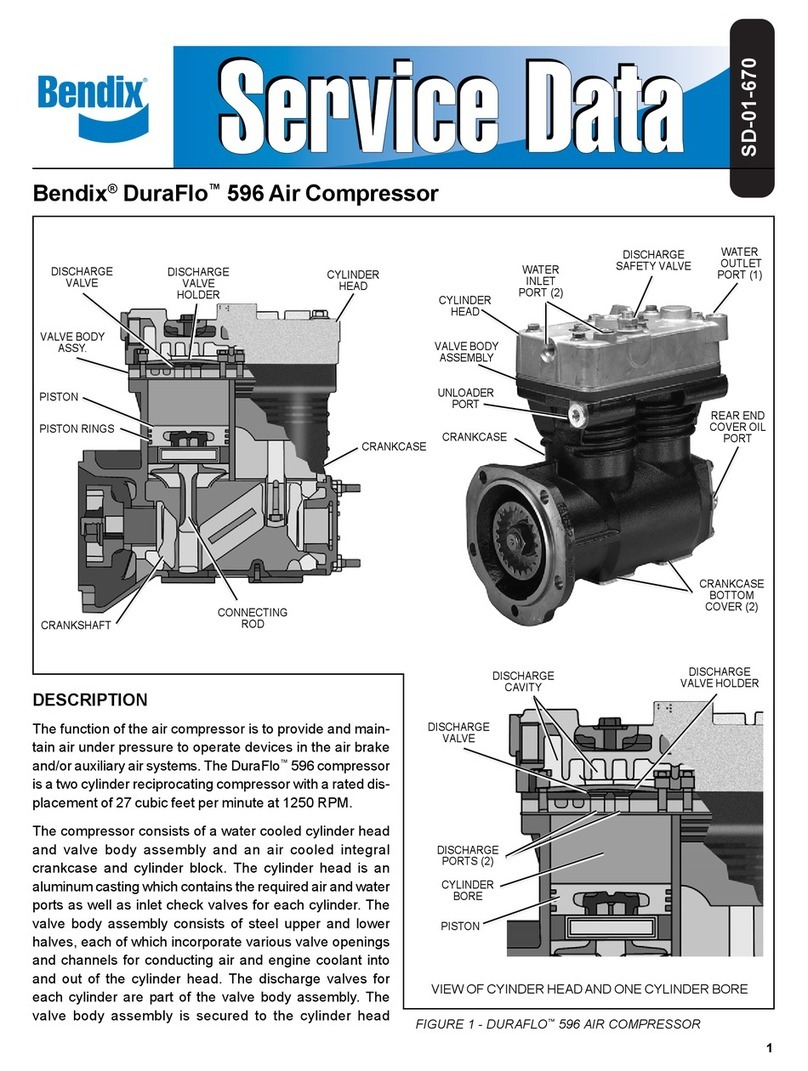 BENDIX DURAFLO 596 COMPRESSOR User manual