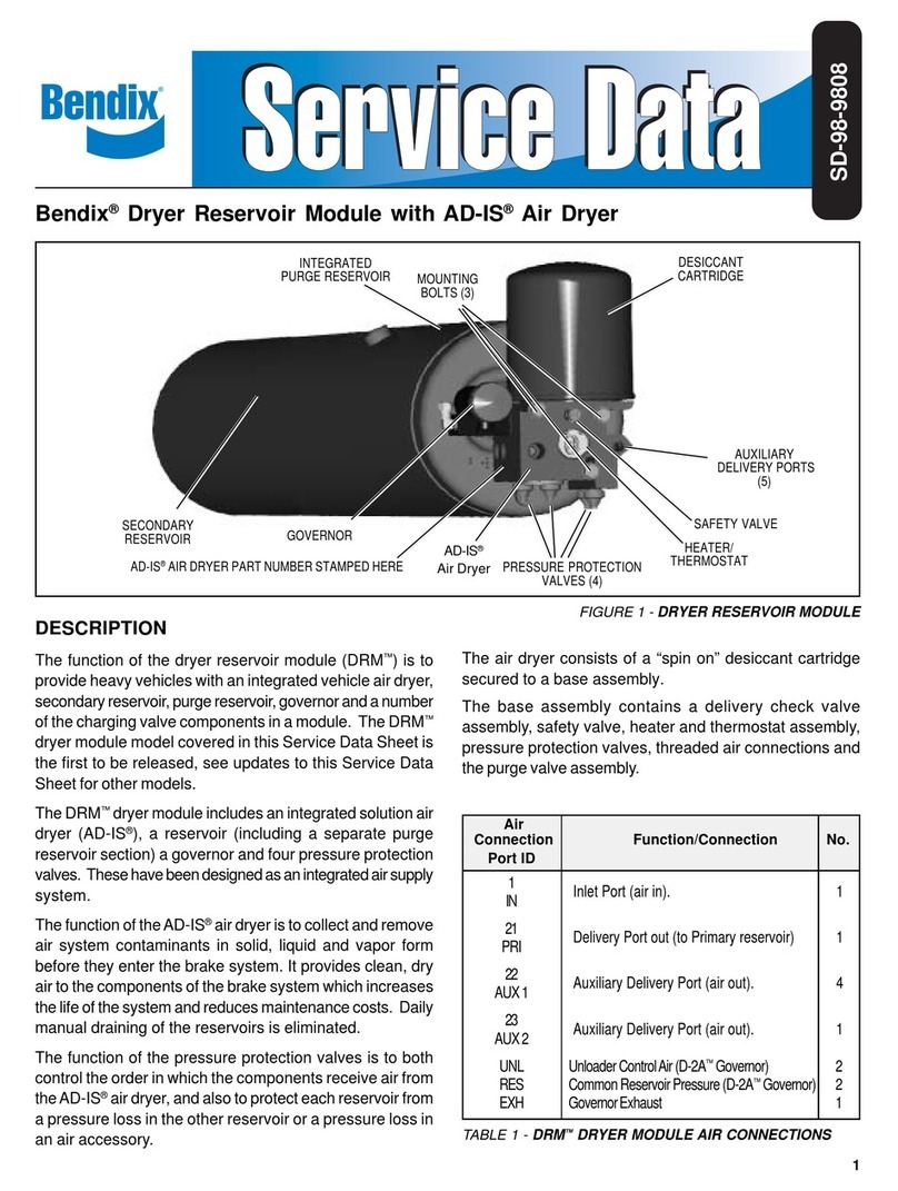 BENDIX DRM DRYER RESERVOIR MODULE User manual