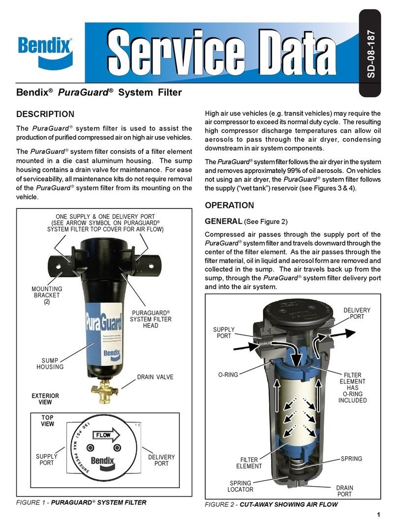 BENDIX PURAGUARD SYSTEM FILTER User manual