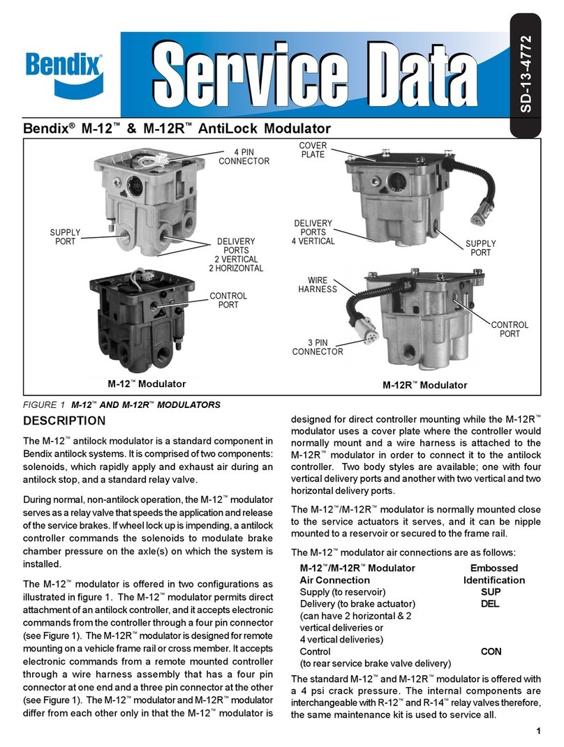 BENDIX M-12-M-12R ANTILOCK MODULATOR User manual