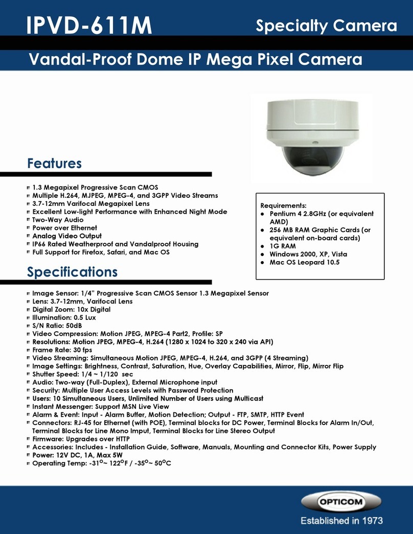 OPTICOM IPVD-611M - DATASHEET 2 User manual