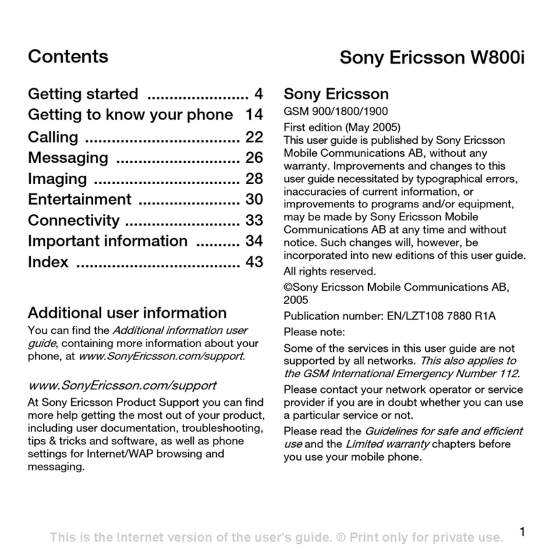 Sony w800i user manual