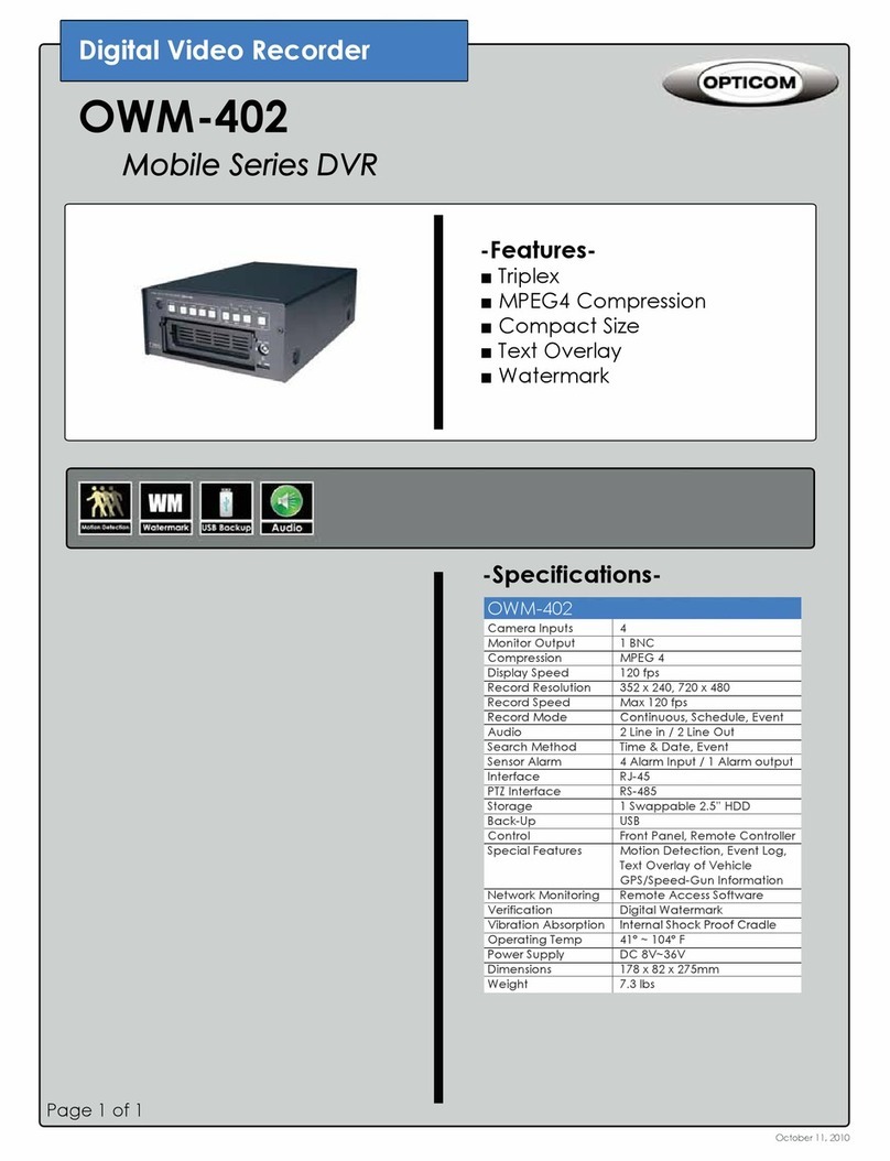OPTICOM OWM-402 User manual