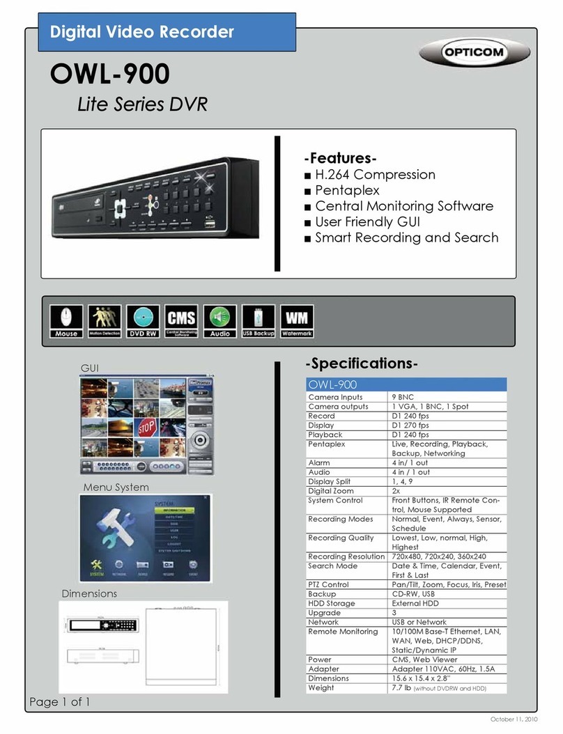 OPTICOM OWL-900 - User manual