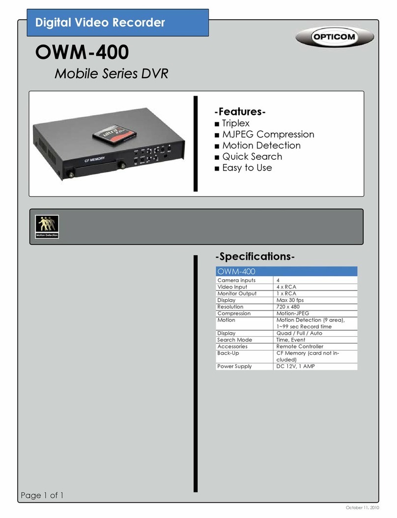 OPTICOM OWM-400 - User manual