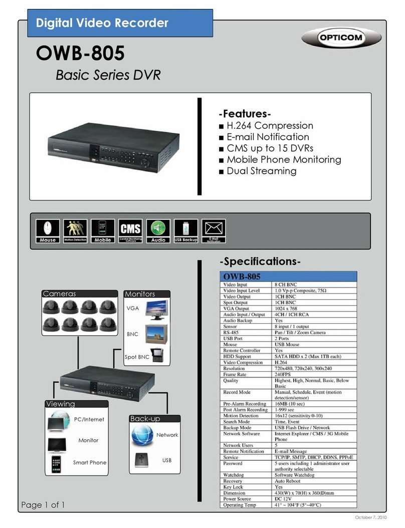 OPTICOM OWB-805 User manual