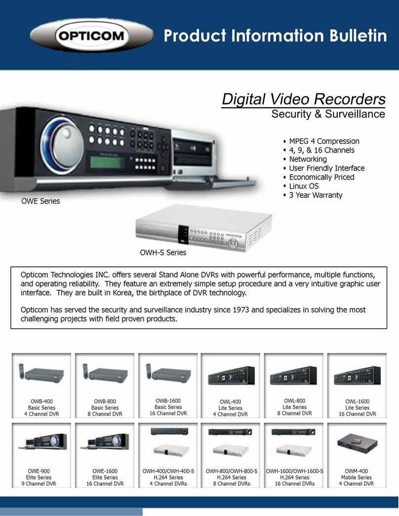 OPTICOM OWB-1600 - User manual