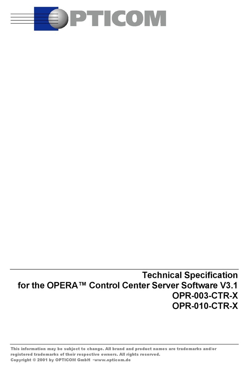 OPTICOM OPR-003-CTR-X - V 3.5 Manual