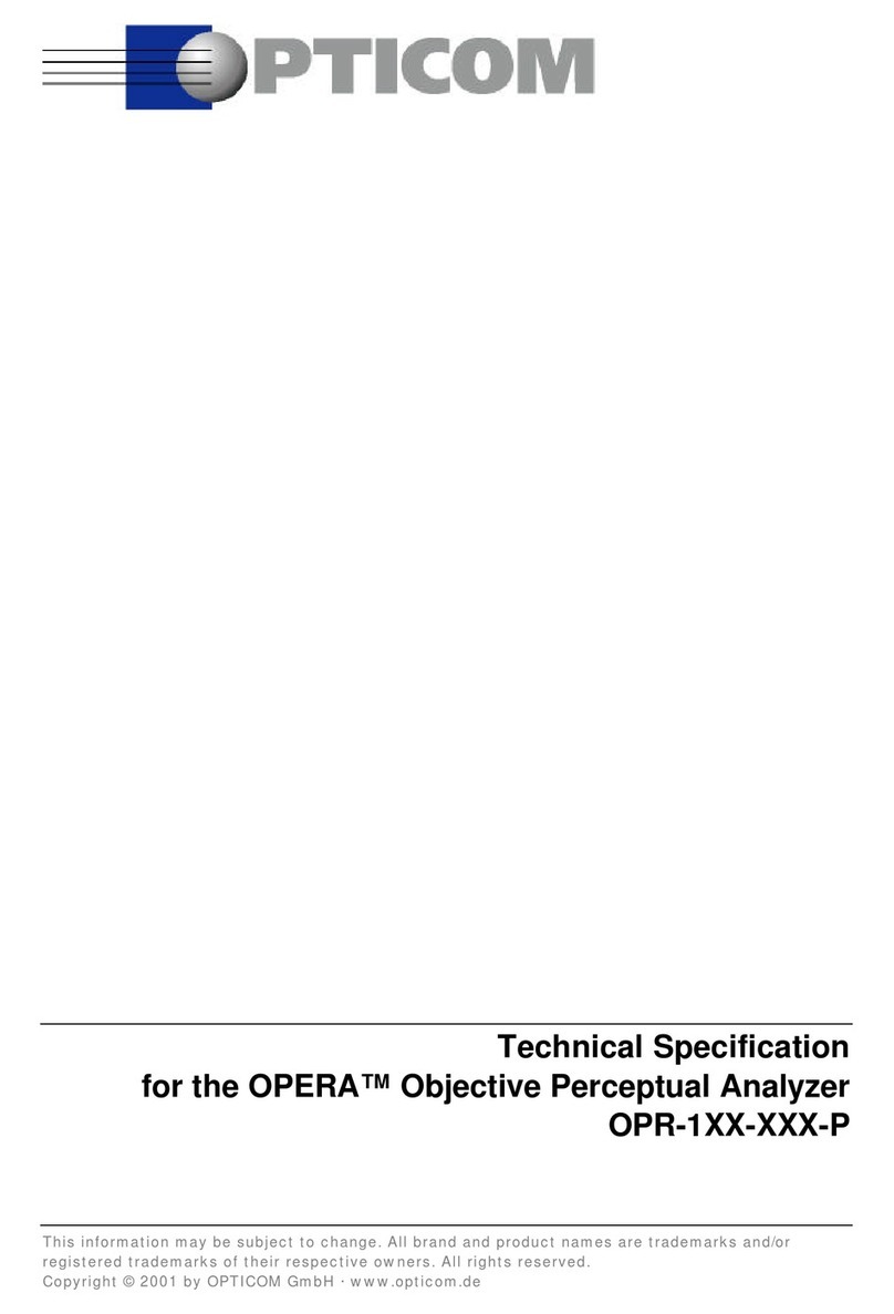 OPTICOM OPERA ANALYZER - Manual