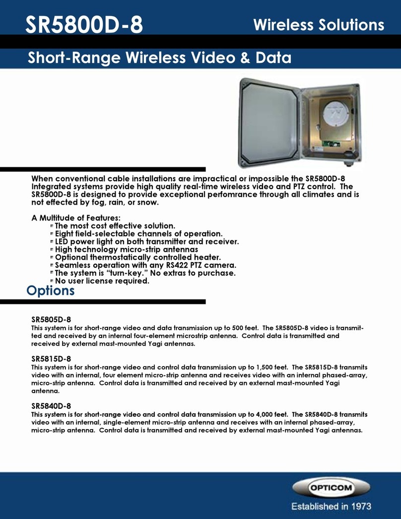 OPTICOM SR5800D-8 User manual
