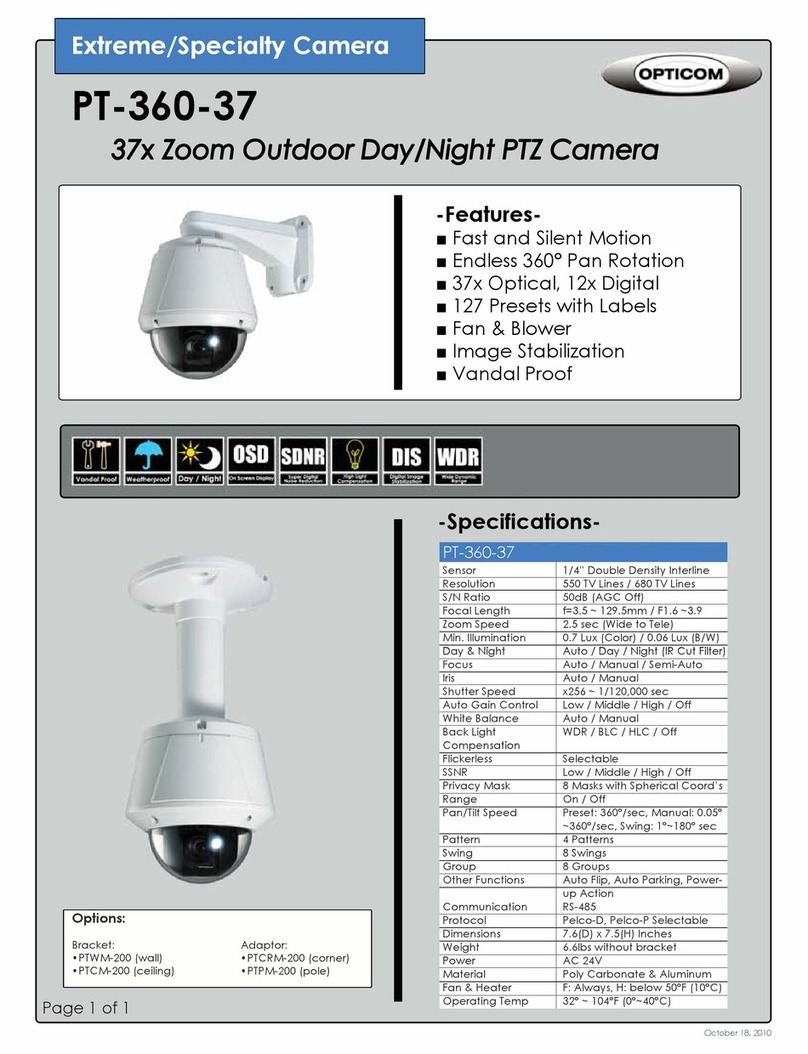 OPTICOM PT-360-37 - SPECIFICATION DATA 2 specification