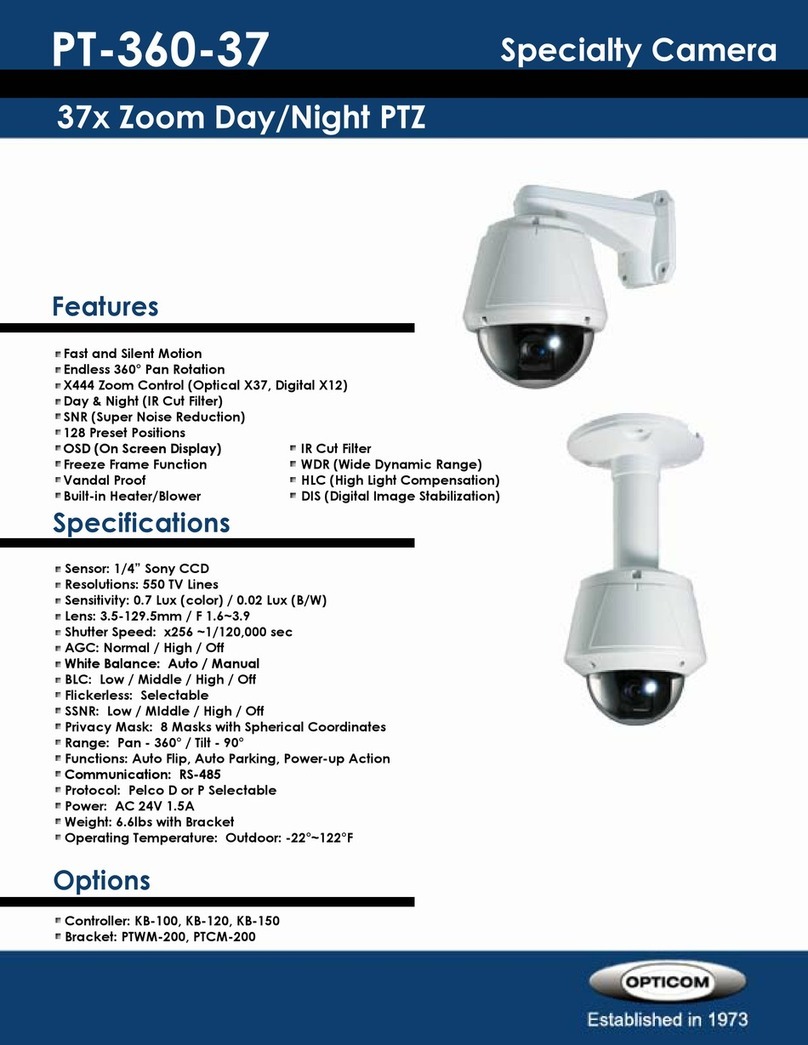 OPTICOM PT-360-37 - SPECIFICATION DATA User manual OPTICOM PT-360-37 - SPECIFICATION DATA User manual
