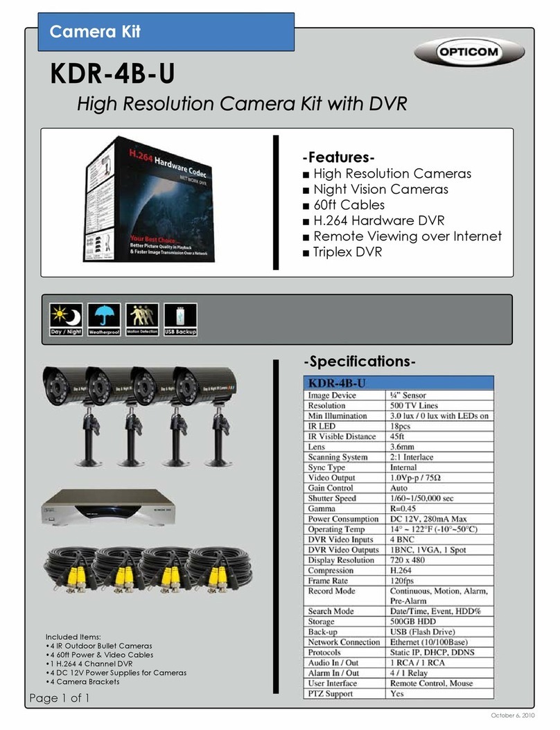OPTICOM KDR-4B-U - SPECIFICATION DATA User manual