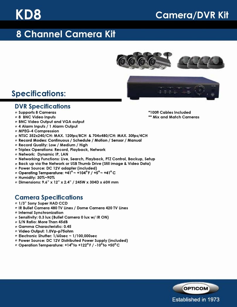 OPTICOM KD8 - DATASHEET 2 User manual