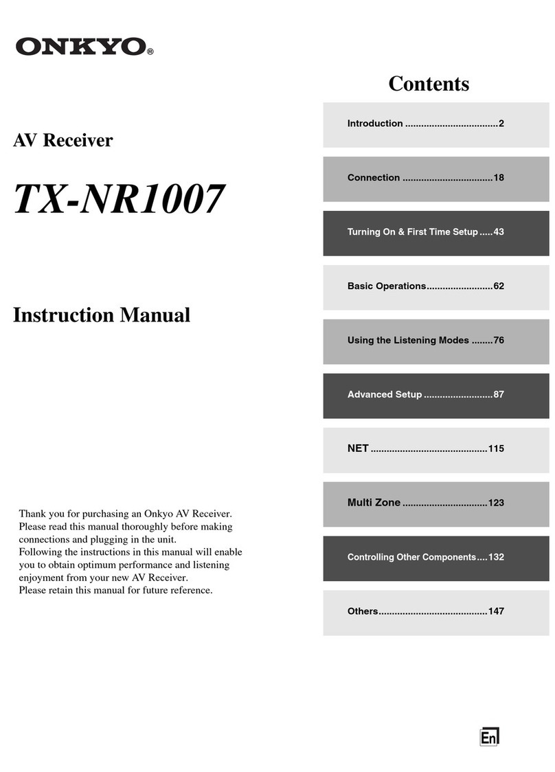 Onkyo TX-NR1007B User manual Onkyo TX-NR1007B User manual