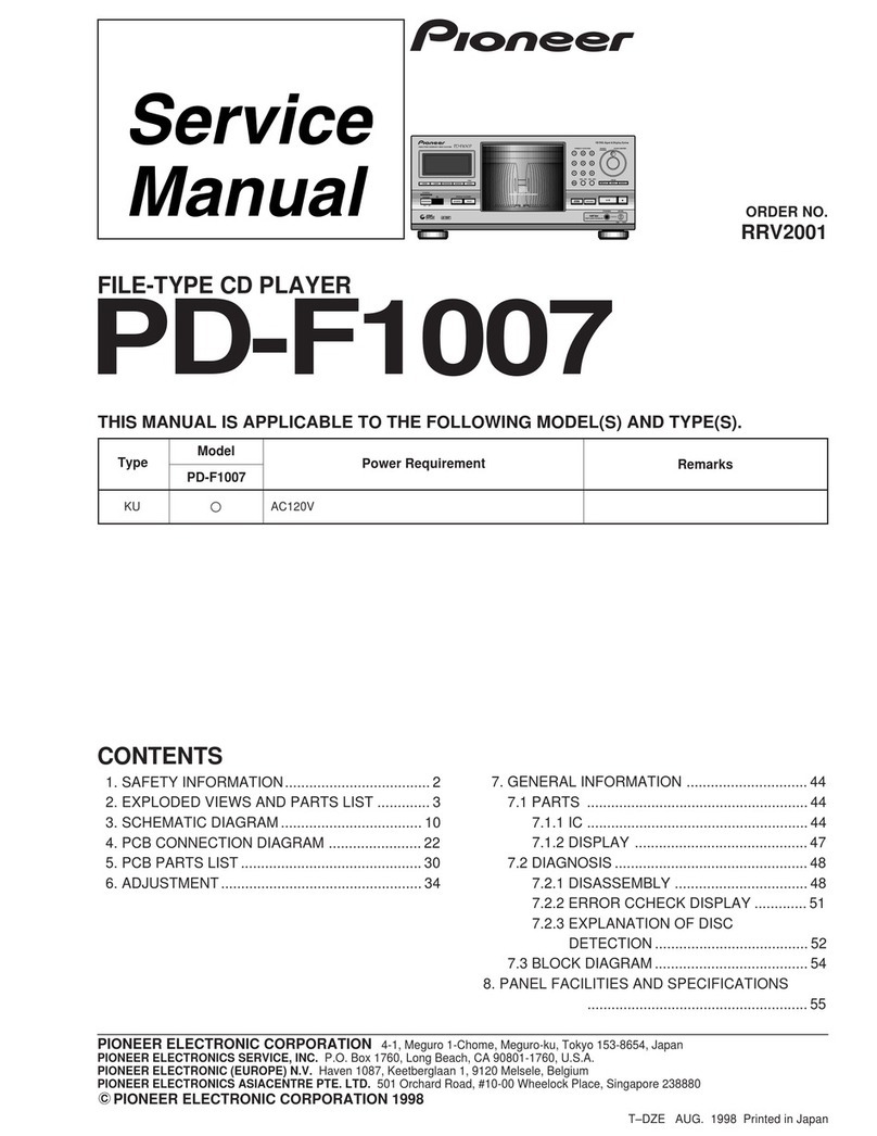 Pioneer PD-F1007 Service manual